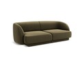 Canapea 2 locuri, Miley, Micadoni Home, BL, 184x85x74 cm, catifea, verde