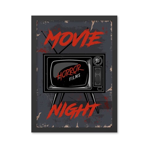 Tablou decorativ, Movie Night 2 (35 x 45), MDF , Polistiren, Multicolor