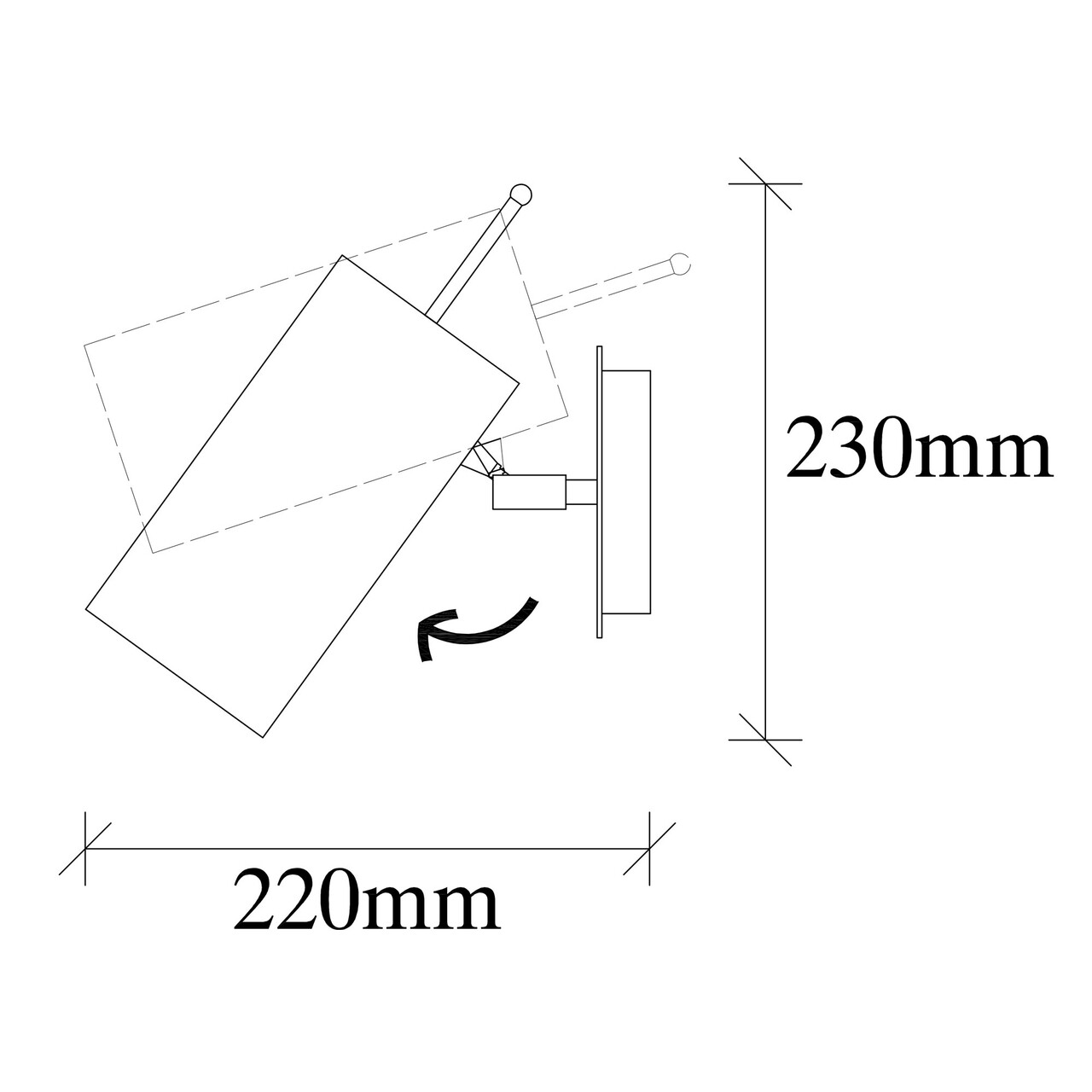 Lampa de perete Opviq Kem, E27, 100 W, 22x23 cm, negru - 2 | YEO