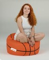 Fotoliu puf pentru copii, Bean Bag, Ferndale Basketball, , 70x45 cm, poliester impermeabil, caramiziu