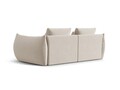 Canapea modulara 3 locuri, Bloom-184, Micadoni Home, 232x106x95 cm, catifea, ecru