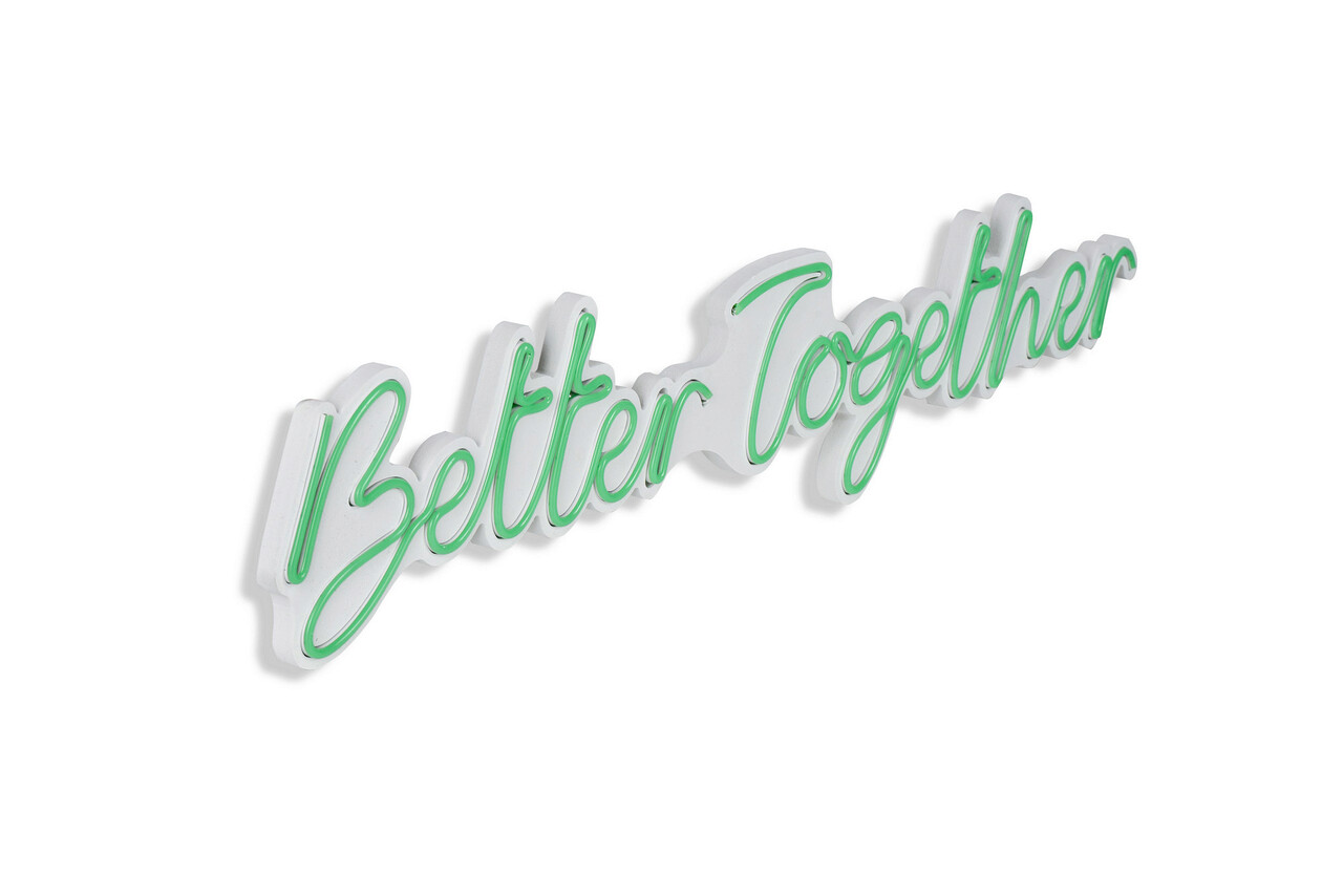 Decoratiune Luminoasa LED, Better Together, Benzi Flexibile De Neon, DC 12 V, Verde