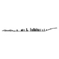 Decoratiune de perete, Montreal Skyline, Metal, Dimensiune: 120 x 0,15 x 9 cm, Negru