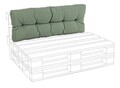 Perna de spatar pentru mobilier din paleti Poly230, Bizzotto, 120 x 45 x 10 cm, poliester, verde cactus