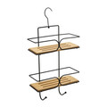 Organizator suspendat de baie Scandic, Jotta, 25 x 11 x 38.5 cm, otel/bambus