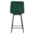 Scaun de bar Chic H-2 Velvet, Signal, 45x37x92 cm, catifea/otel, verde/negru