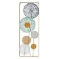 Decoratiune de perete Flowers Mural, Gift Decor, 21.8 x 60 cm, metal/sticla