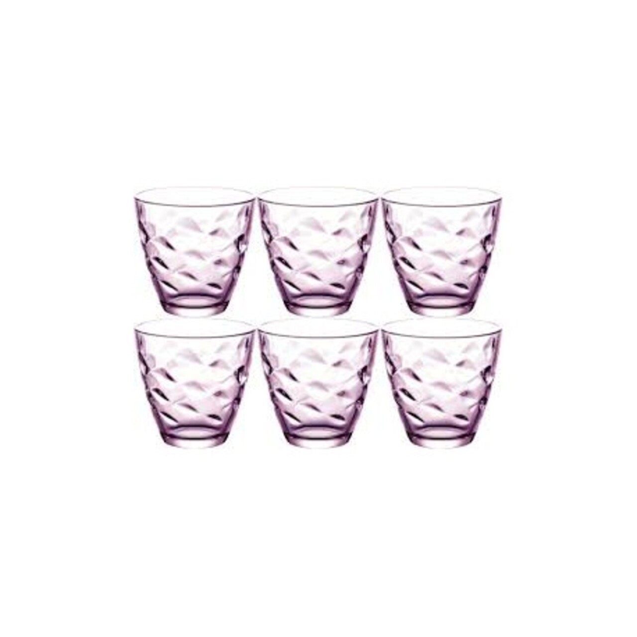 Set 6 Pahare De Apa Flora, Bormioli, 260 Ml, Sticla, Lila