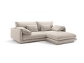 Coltar dreapta 3 locuri, Torino-211, Micadoni Home, 220x170x83 cm, tesatura structurata chenille, bej deschis