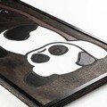 Decoratiune de perete, Panda Family, Placaj, 30 x 30 cm, 2 piese, Alb/Negru