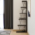 Biblioteca Tlos, Kalune Design, 50x22x150 cm, antracit/negru