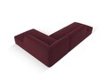 Coltar dreapta 4 locuri, Ruby, Micadoni Home, BL, fara cotiera, 273x180x69 cm, piele ecologica, bordo