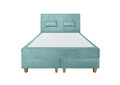 Pat matrimonial, Stockholm, Classic E, 140x200 cm, saltea tip Pocket, topper memory, Mint