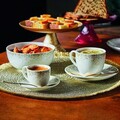 Set 6 cesti de ceai cu farfurie Iris Astrid, Tognana Porcellane, 200 ml, portelan New Bone China, multicolor