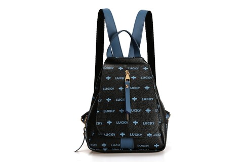 Rucsac, Lucky Bees, 945 Black, piele ecologica, negru