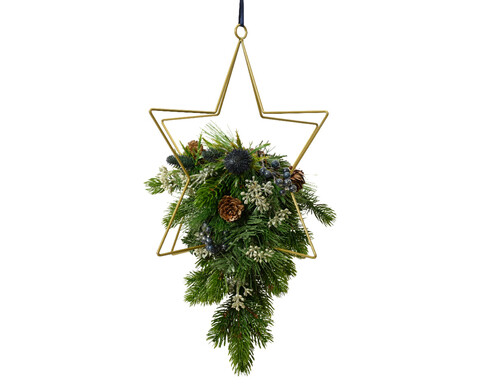 Decoratiune suspendabila Star, Everlands, D27x45 cm, PVC/metal, verde