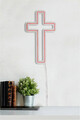 Decoratiune luminoasa LED, Cross Sign, Benzi flexibile de neon, DC 12 V, Roz