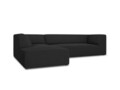 Coltar stanga 4 locuri, Ruby, Micadoni Home, BL, 273x180x69 cm, poliester, negru