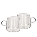 Set 2 cani Cembra, Homla, 260 ml, sticla, transparent