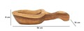 Sculptura decorativa / vas decorativ Spoon, Mauro Ferretti, 36x16x8 cm, tec reciclat, lucrat manual, model unicat, maro