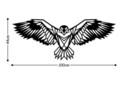 Decoratiune de perete, Eagle3, Metal, 100 x 44 cm, Negru