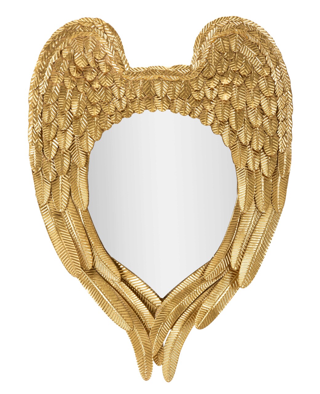 Oglinda decorativa Wings, Mauro Ferretti, 99x72 cm, fier/sticla, auriu