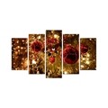 Set 5 tablouri decorative, Christmas 5PMDFNOEL-5, multicolor, 20x40/20x50/20x60 cm