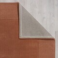 Covor Textured Border Orange, Flair Rugs, 200x290 cm, lana, portocaliu