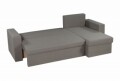 Coltar extensibil reversibil Oslo Grey Magnolia cu lada de depozitare, 247x148x78 cm