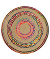 Covor de hol, 00002A , 150x150 cm, Iuta, Multicolor