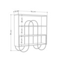 Consola, Homitis, Norfolk, 96 x 99 x 25.5 cm, pal melaminat/metal, stejar