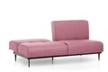 Canapea extensibila Anton Sofabed, Futon, 3 locuri, 190x130 cm, metal, rosu grizzled