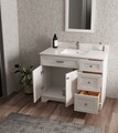 Set mobilier de baie (2 piese), Jussara, Yellowstone 42, Alb