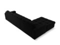 Coltar stanga 4 locuri, Justin, Micadoni Home, BL, 236x160x72 cm, catifea, negru