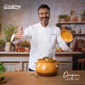 Oala cu capac 6 L, ORIGINI by Chef Nicolai Tand, Cooking by Heinner, ceramica, portocaliu degrade