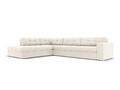 Coltar stanga 5 locuri, Justin, Micadoni Home, BL, 236x199x72 cm, catifea, bej deschis