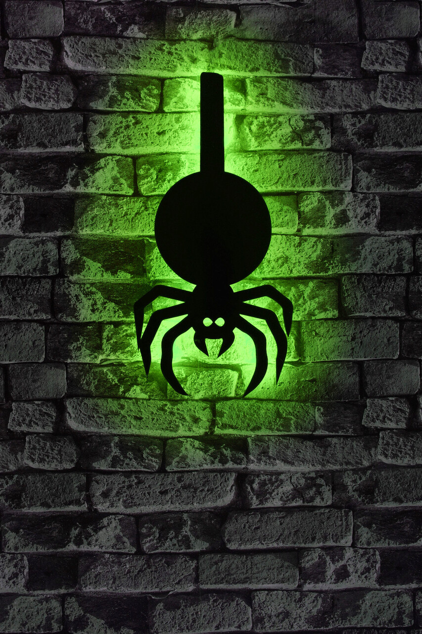 Decoratiune luminoasa LED, Spider, MDF, 60 LED-uri, Verde - 1 | YEO