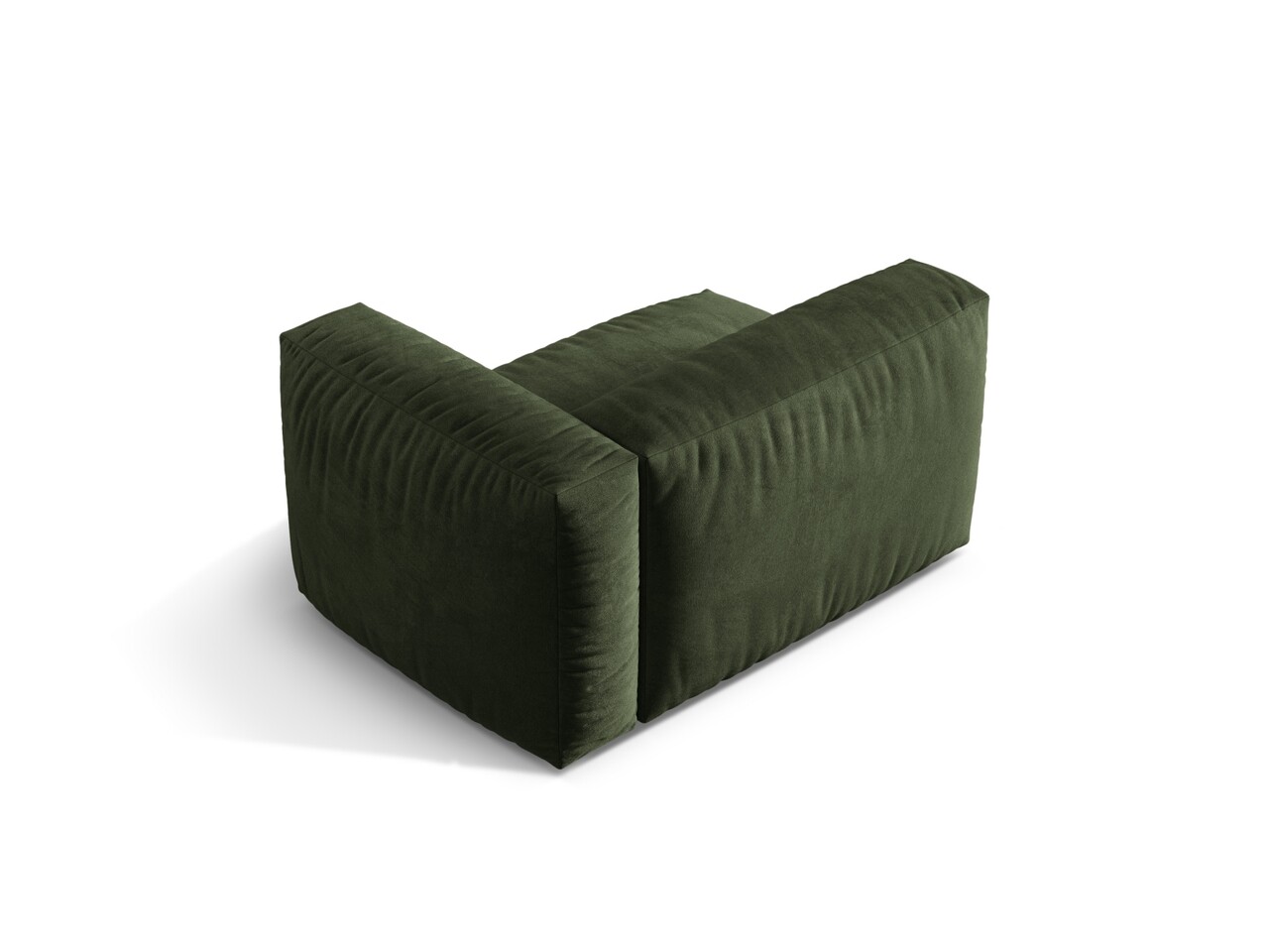 Modul dreapta pentru canapea modulara, 1 loc, Martina-120, Micadoni Home, 121x106x75 cm, catifea, verde - 1 | YEO