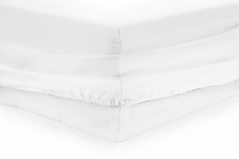 Cearceaf de pat cu elastic White Heinner, 140x200 cm, 100% bumbac, alb