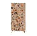 Dulap pentru haine, Vella, City Leaf, 80 x 190 x 45 cm, pal melaminat, multicolor