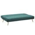 Canapea extensibila Beatrice, InArt, 180x87x86 cm, catifea, verde inchis