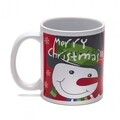 Set cana si prosop de bucatarie Snowman, Heinner, bumbac/ceramica, rosu