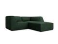 Coltar dreapta 3 locuri, Ruby, Micadoni Home, BL, 186x180x69 cm, poliester, verde