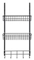 Suport accesorii cu agatare pe usa, Wenko, Over door, 39 x 10 x 75 cm, metal, negru