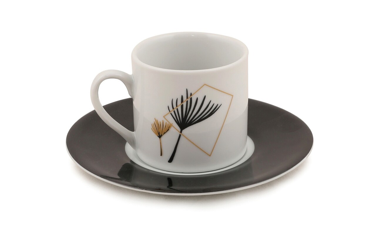 Set cesti de cafea, Beros, 973BRS1601, Portelan, 5 x 5 x 7 cm, 80 ml, 6 piese, Multicolor - 1 | YEO