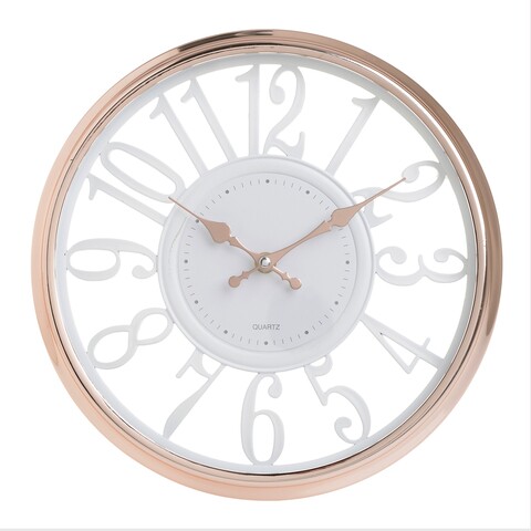 Ceas de perete Pink Gold, InArt, 30.5 cm