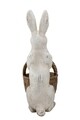 Decoratiune Rabbit with Basket, Hermann Bauer, polirasina, alb/maro