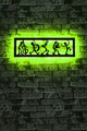 Decoratiune luminoasa LED, Music Band, MDF, 60 LED-uri, Verde