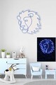 Decoratiune luminoasa LED, Lion,  Benzi flexibile de neon, DC 12 V, Albastru