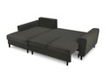 Coltar extensibil stanga 4 locuri, Moghan, Micadoni Home, BL, 241x145x88 cm, velur, negru